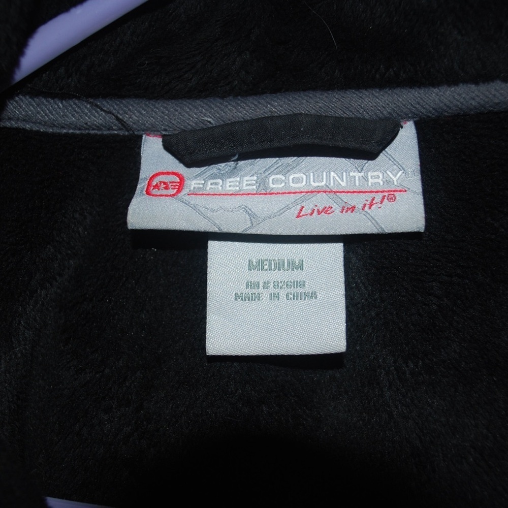 Free Country Black Fleece Jacket Size M - Picture 2 of 4